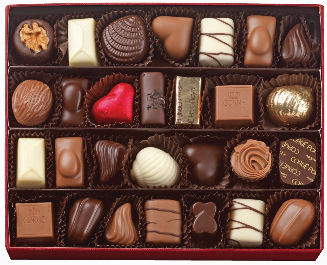 Coffret de luxe cadeau garni 23 chocolats - Objet publicitaire