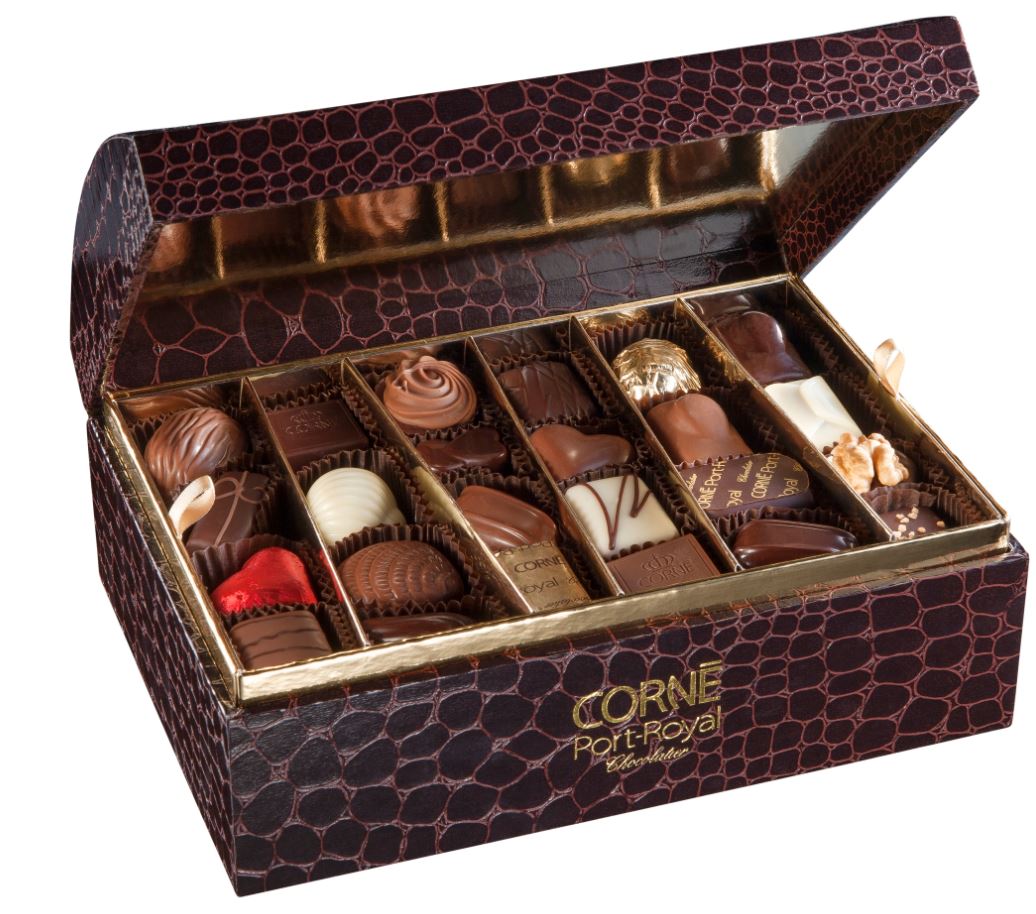 Coffret de luxe cadeau garni 23 chocolats - Objet publicitaire